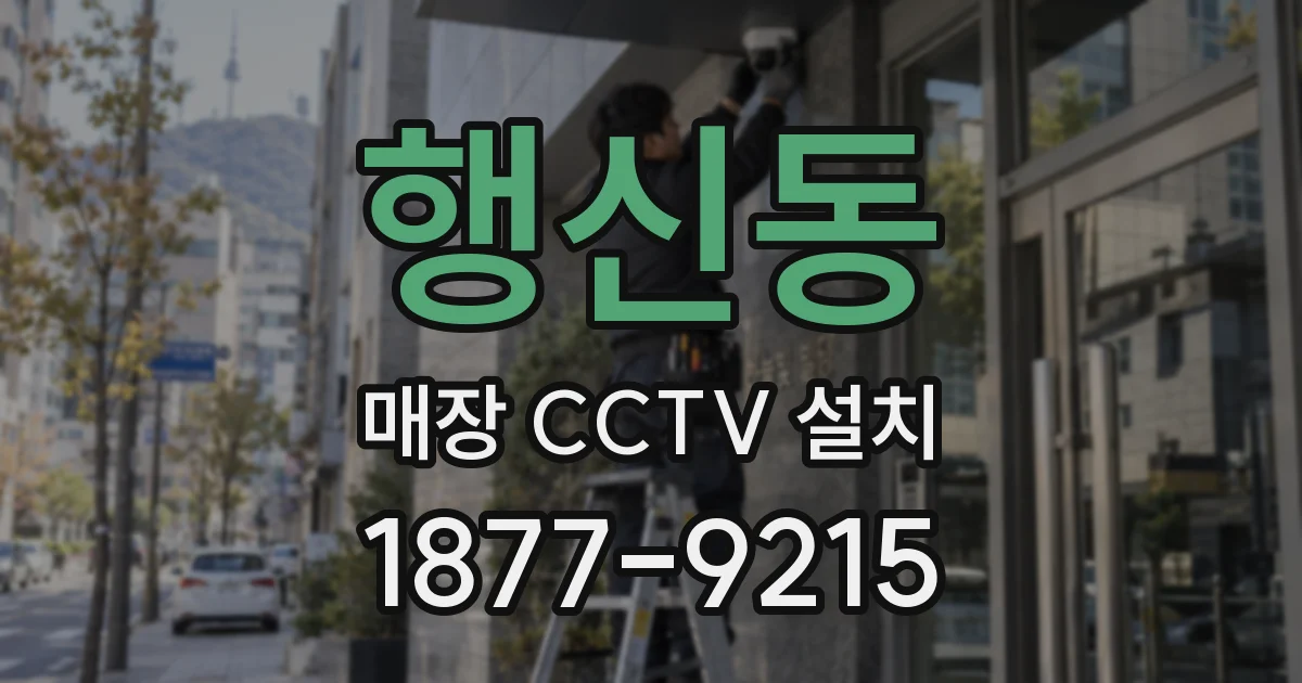 행신동 매장 CCTV 설치