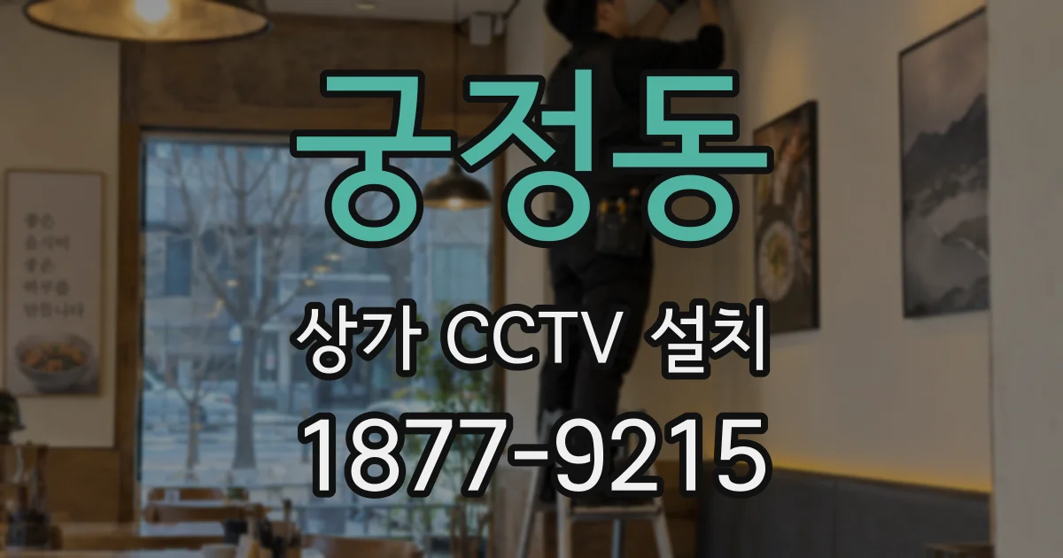 궁정동 상가 CCTV 설치