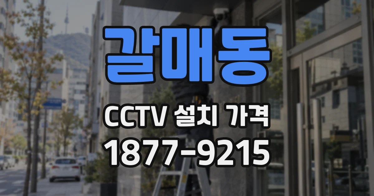 갈매동 CCTV 설치 가격