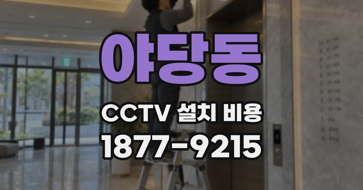 야당동 CCTV 설치 비용