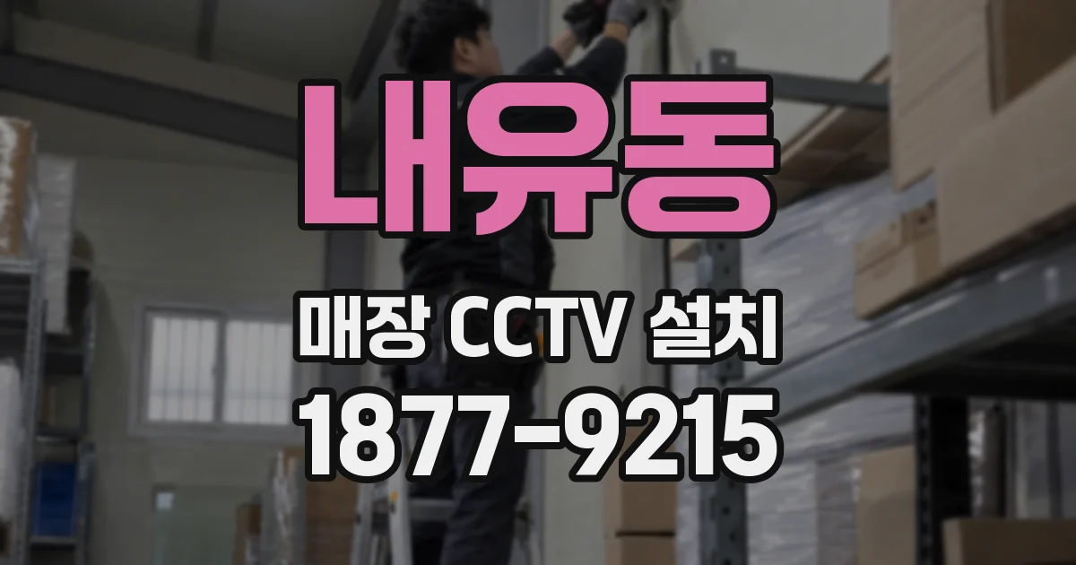 내유동 매장 CCTV 설치