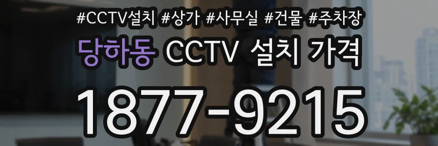 당하동 CCTV 설치 가격