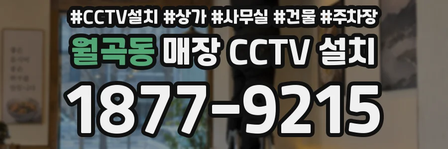 월곡동 매장 CCTV 설치