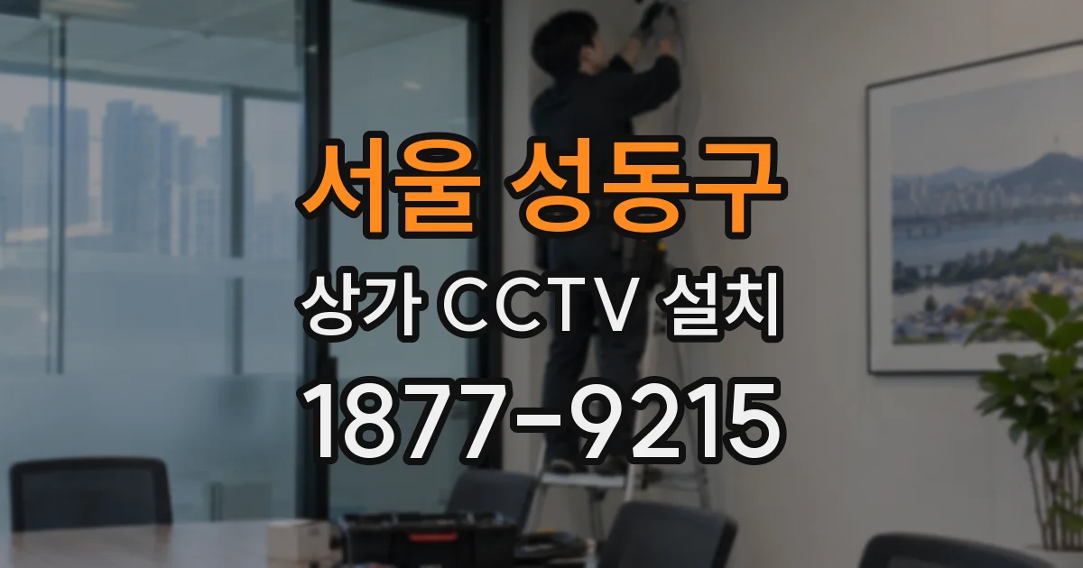 서울 성동구 상가 CCTV 설치