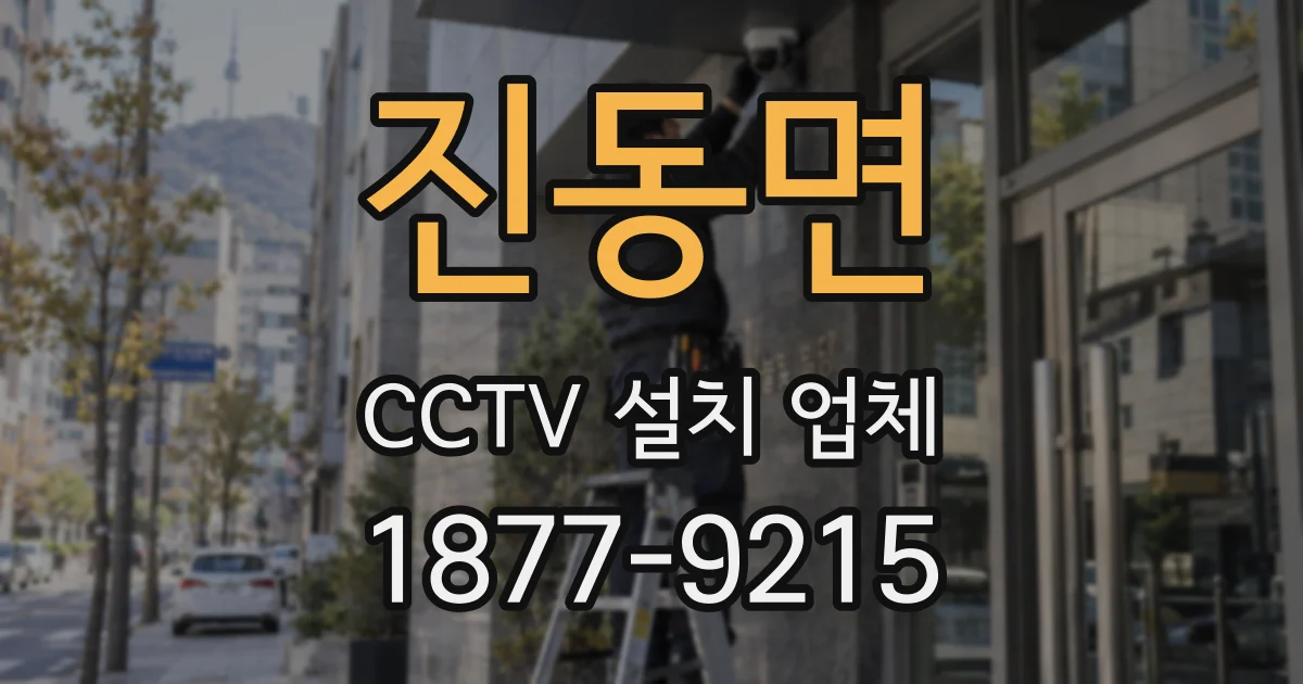 진동면 CCTV 설치 업체