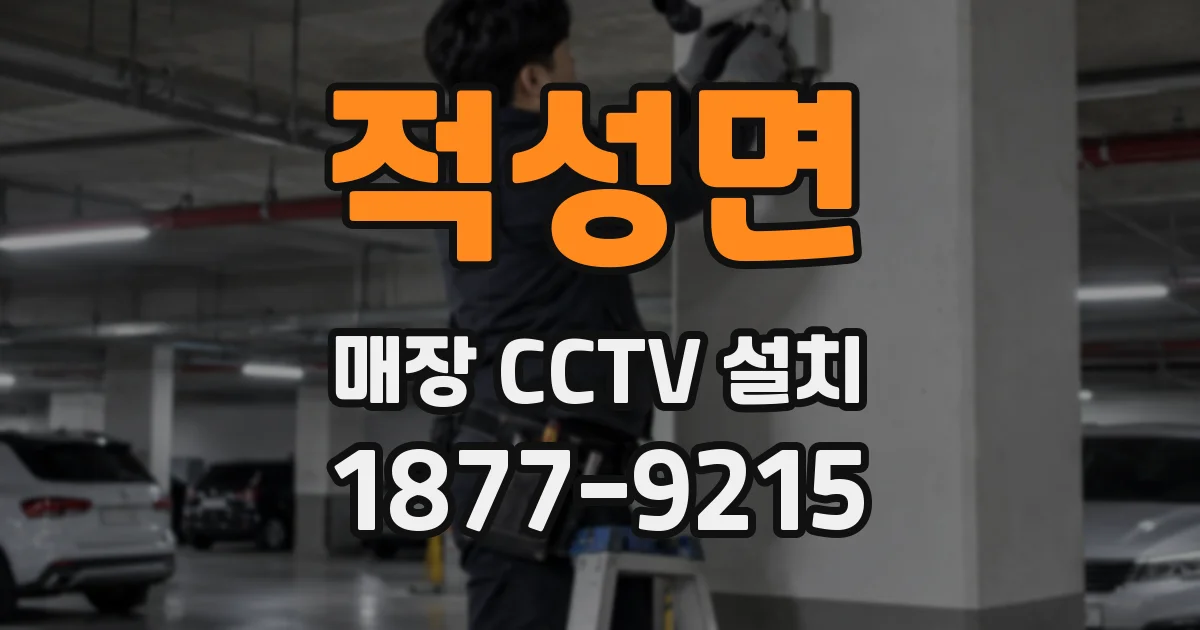적성면 매장 CCTV 설치
