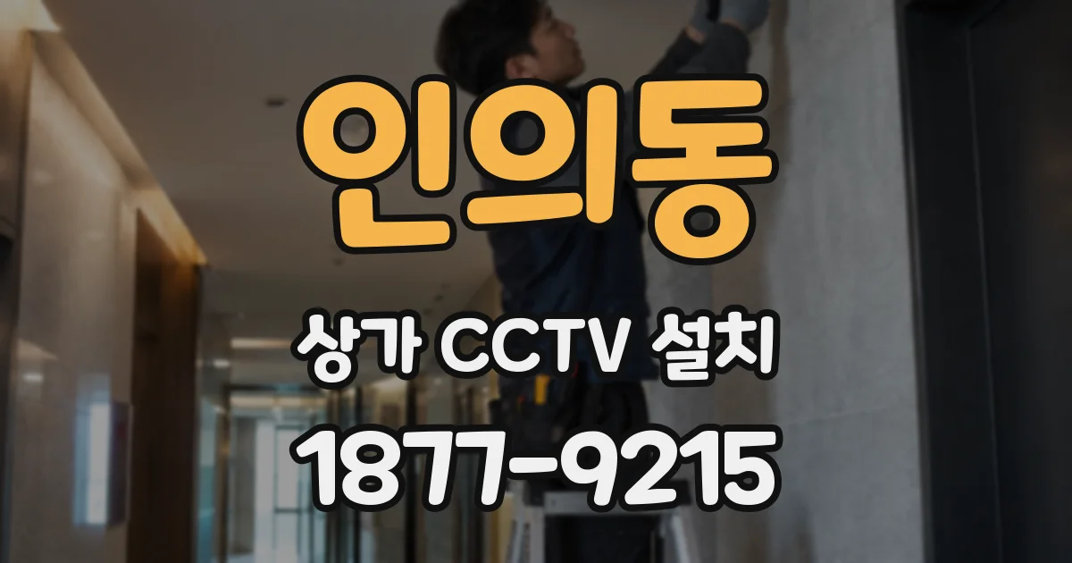 인의동 상가 CCTV 설치