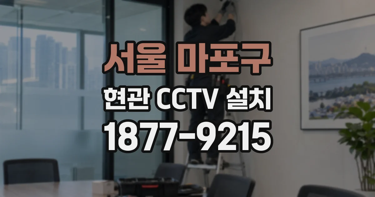 서울 마포구 현관 CCTV 설치