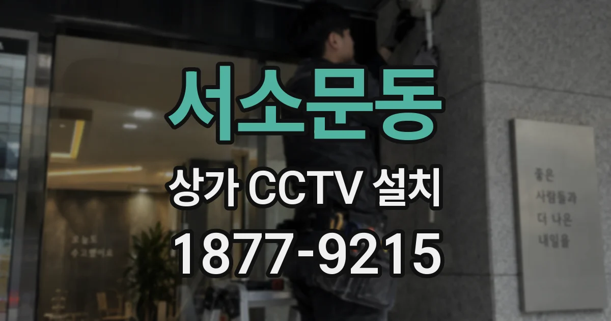 서소문동 상가 CCTV 설치