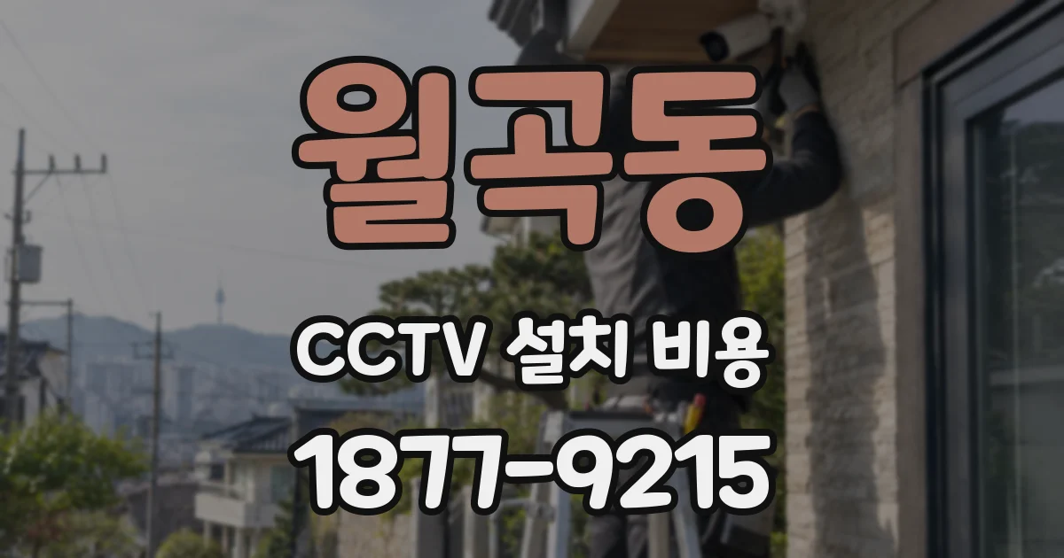 월곡동 CCTV 설치 비용