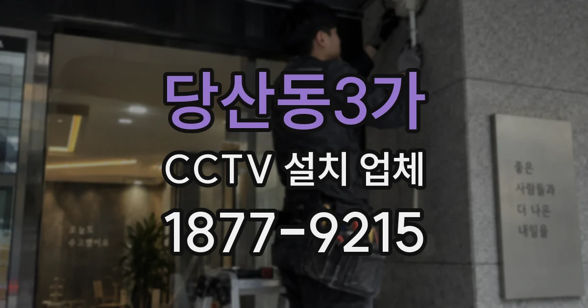 당산동3가 CCTV 설치 업체