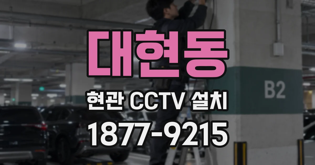 대현동 현관 CCTV 설치