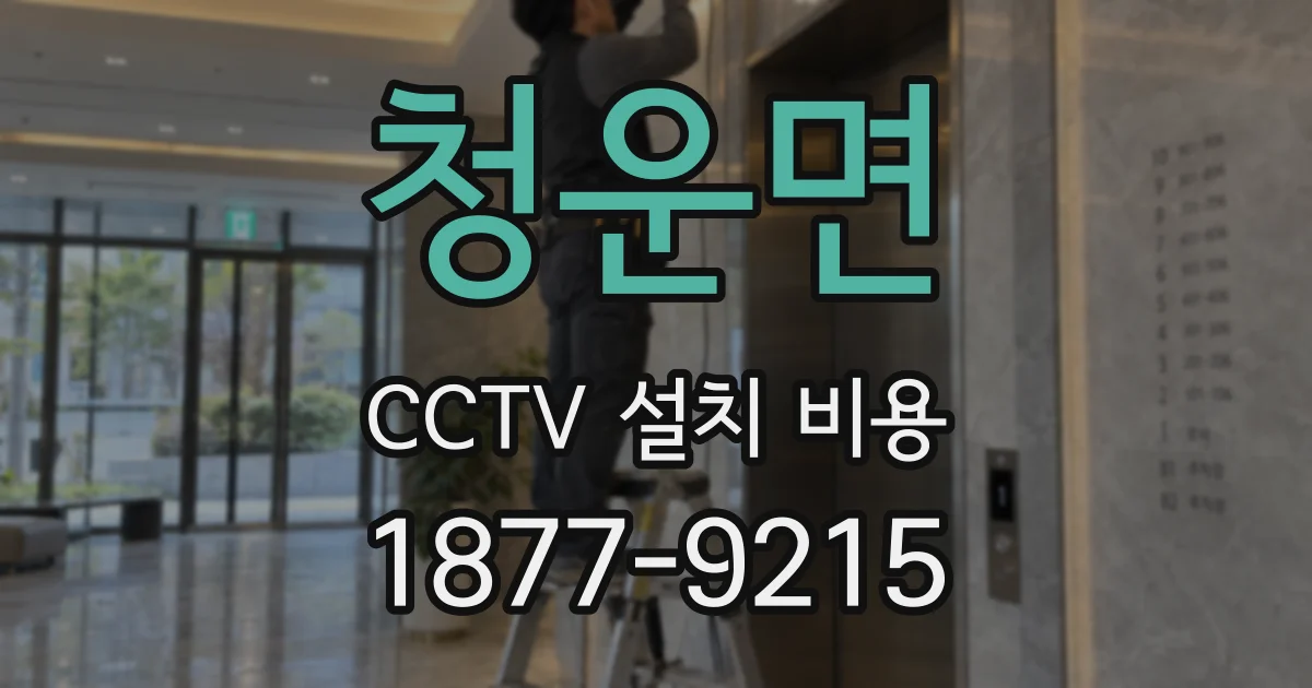 청운면 CCTV 설치 비용