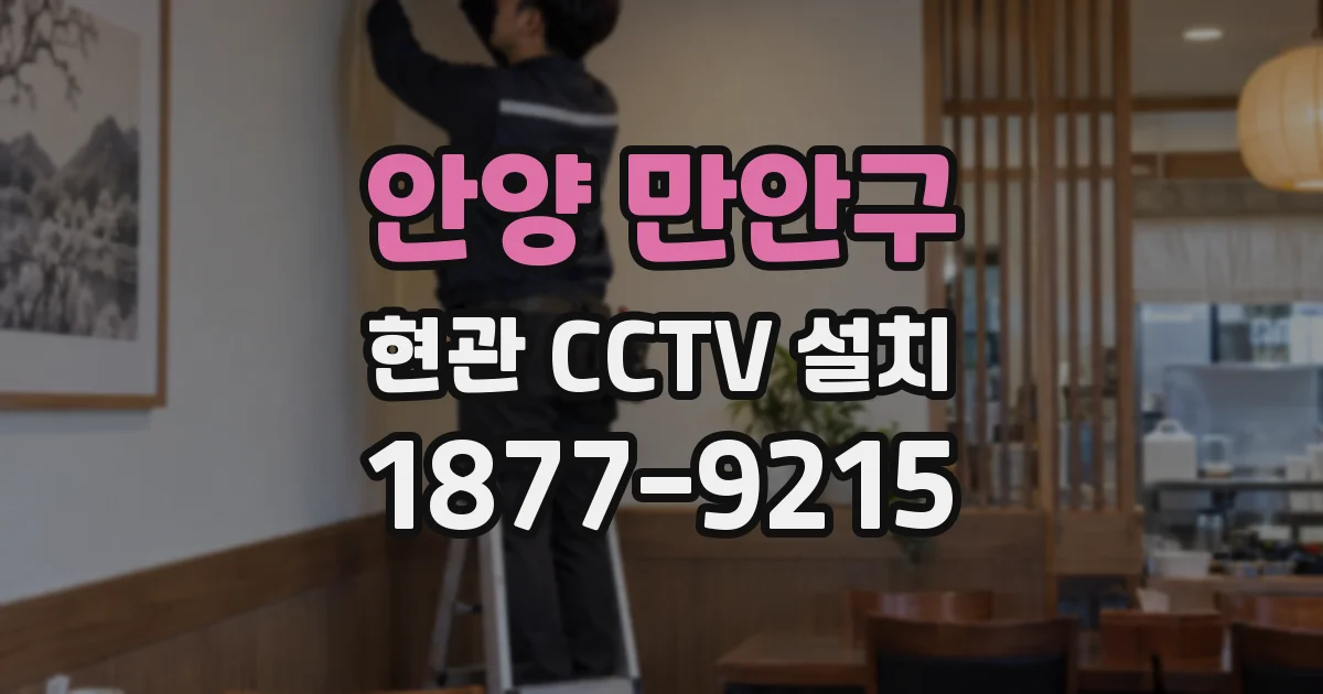 안양 만안구 현관 CCTV 설치