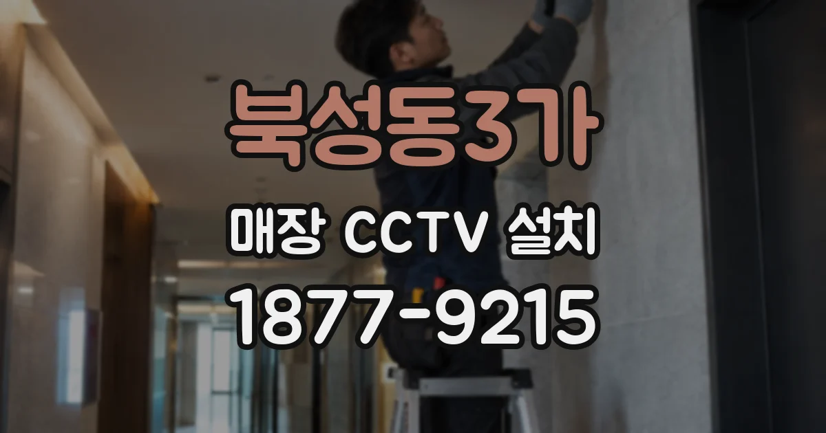 북성동3가 매장 CCTV 설치