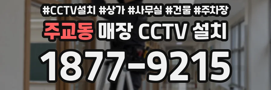 주교동 매장 CCTV 설치