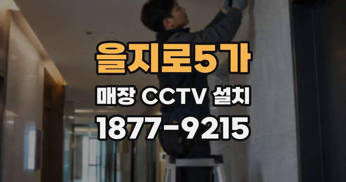 을지로5가 매장 CCTV 설치