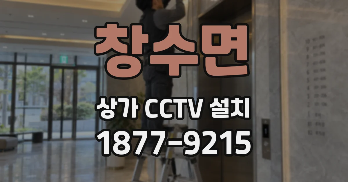 창수면 상가 CCTV 설치