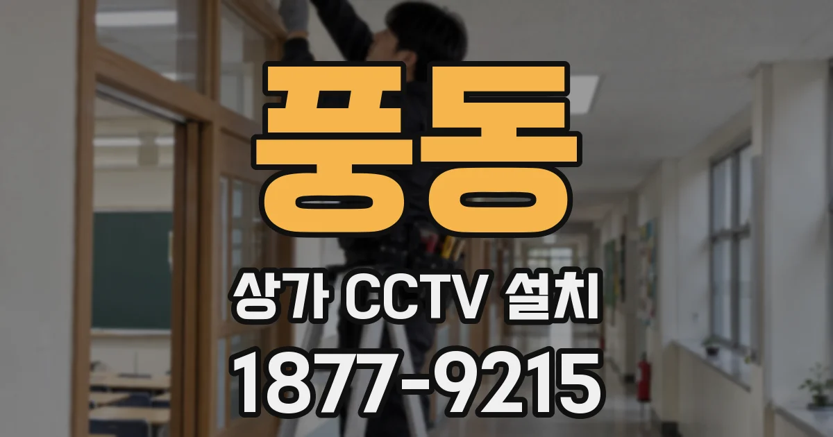 풍동 상가 CCTV 설치