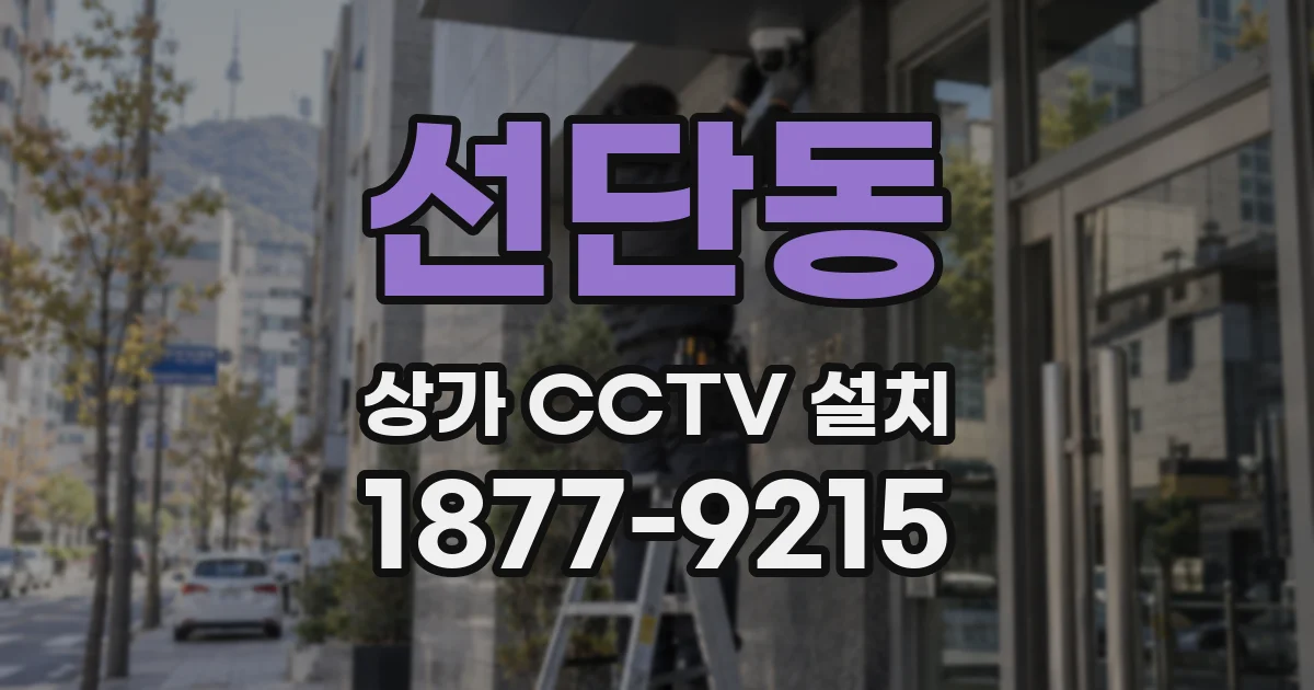 선단동 상가 CCTV 설치