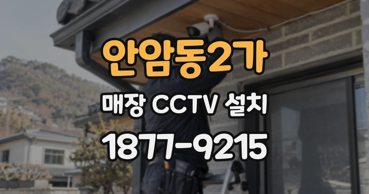 안암동2가 매장 CCTV 설치