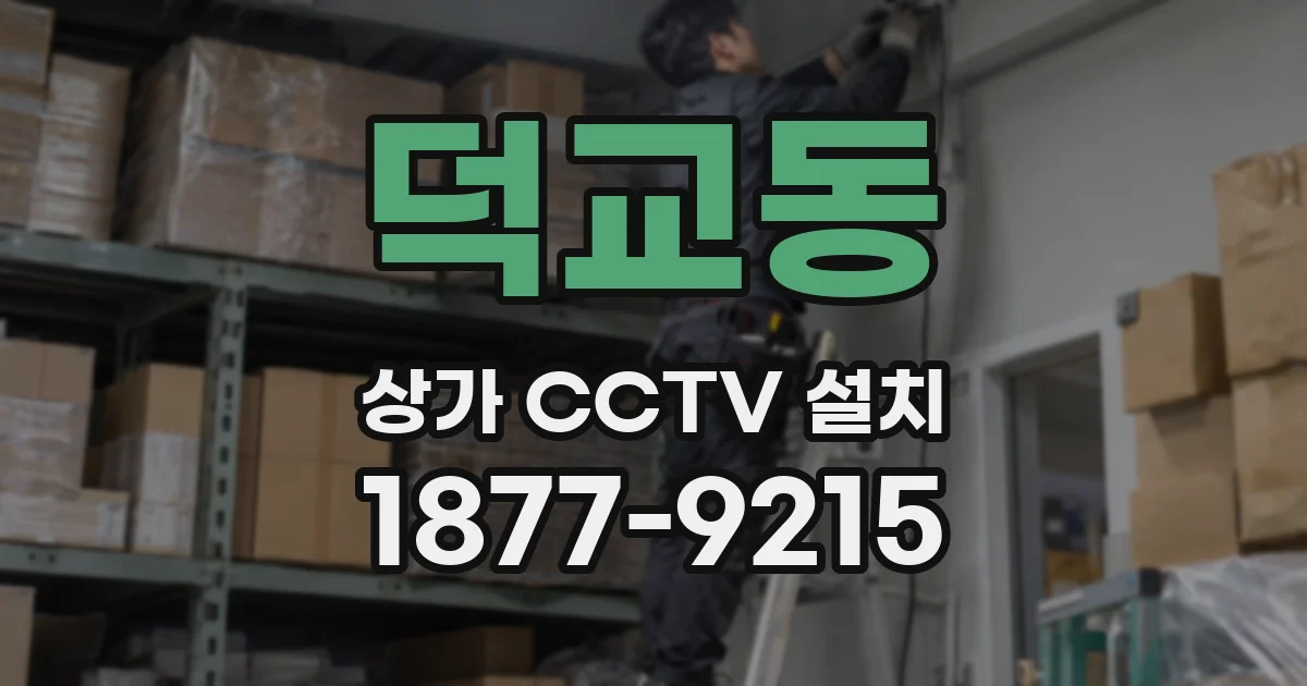 덕교동 상가 CCTV 설치