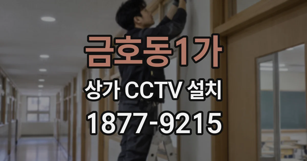 금호동1가 상가 CCTV 설치