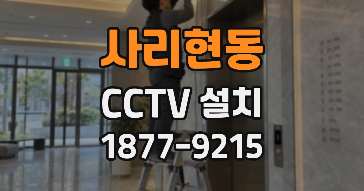 사리현동 CCTV 설치