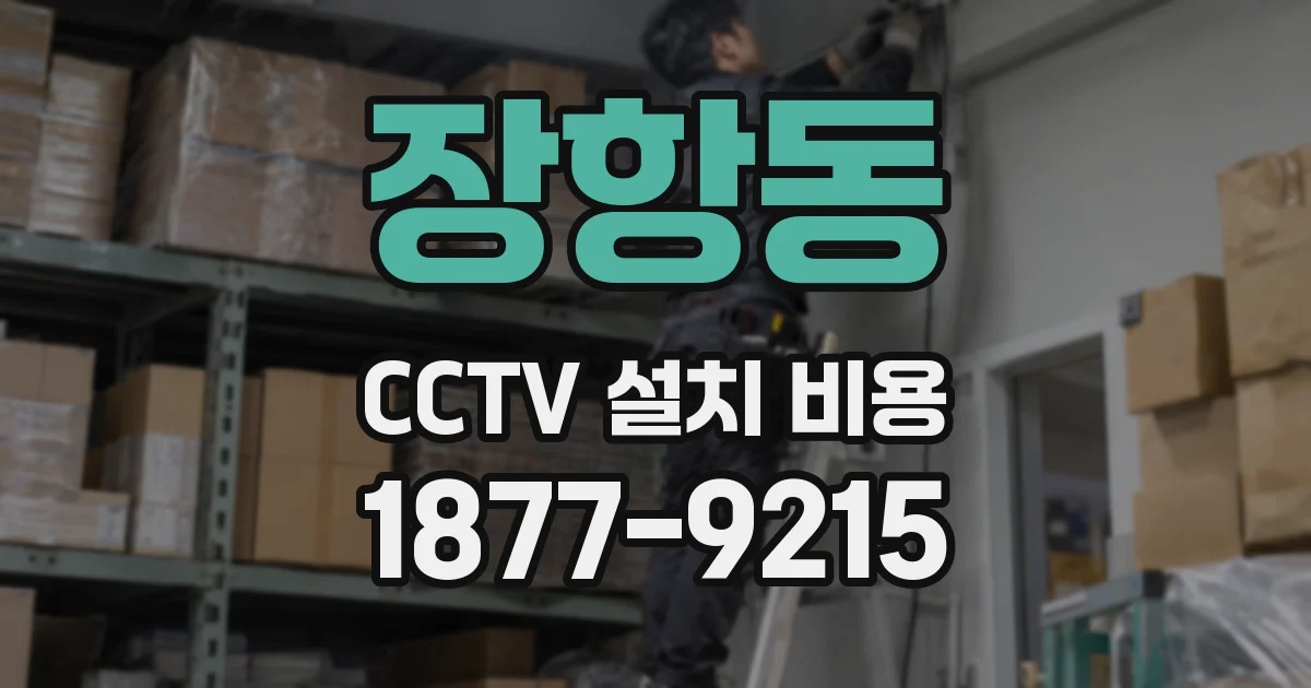 장항동 CCTV 설치 비용