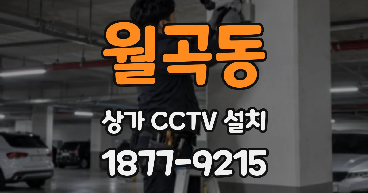 월곡동 상가 CCTV 설치