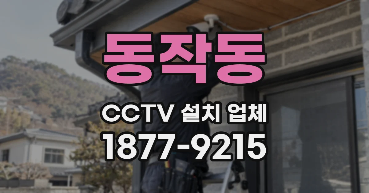 동작동 CCTV 설치 업체