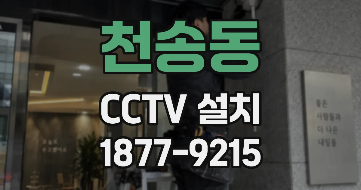 천송동 CCTV 설치
