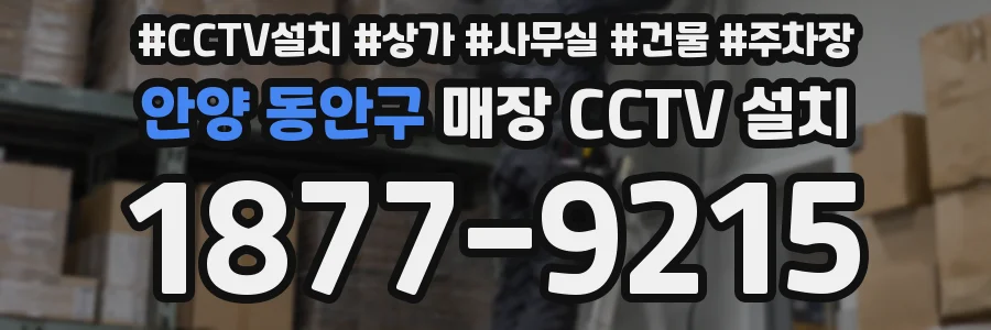 안양 동안구 매장 CCTV 설치