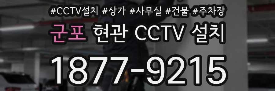 군포 현관 CCTV 설치