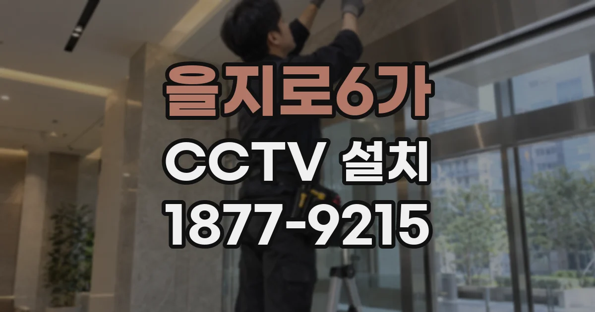 을지로6가 CCTV 설치