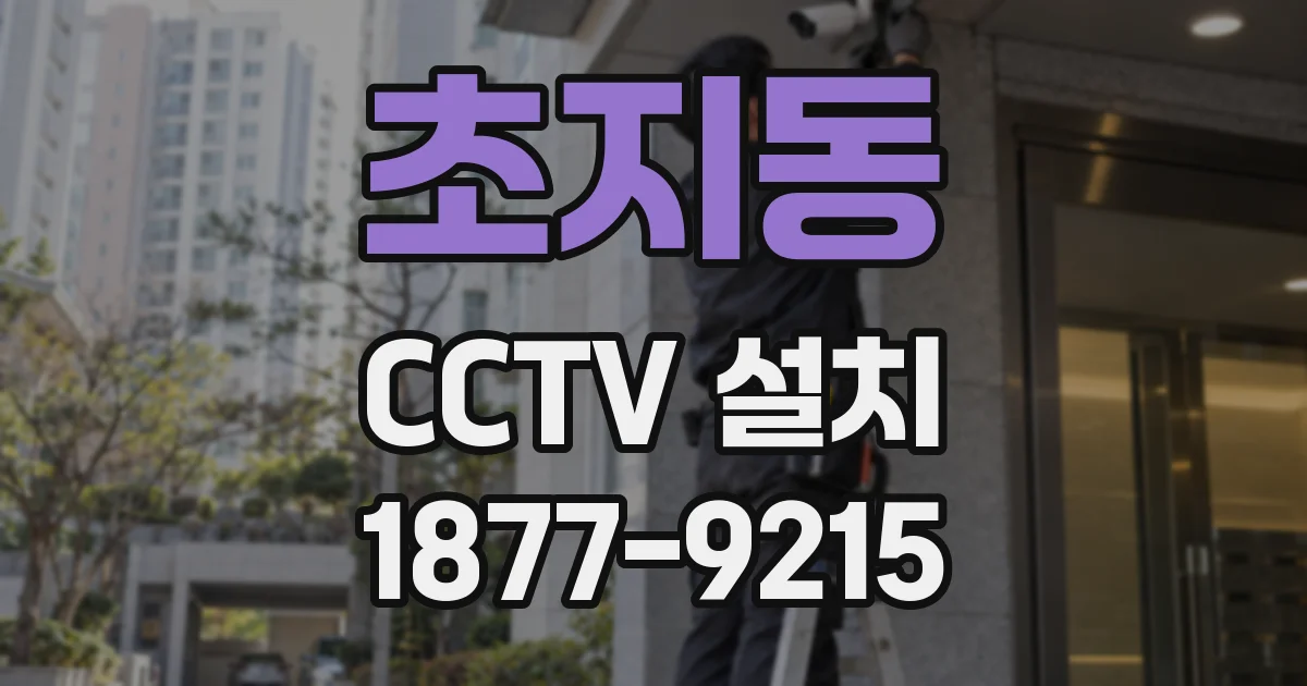 초지동 CCTV 설치