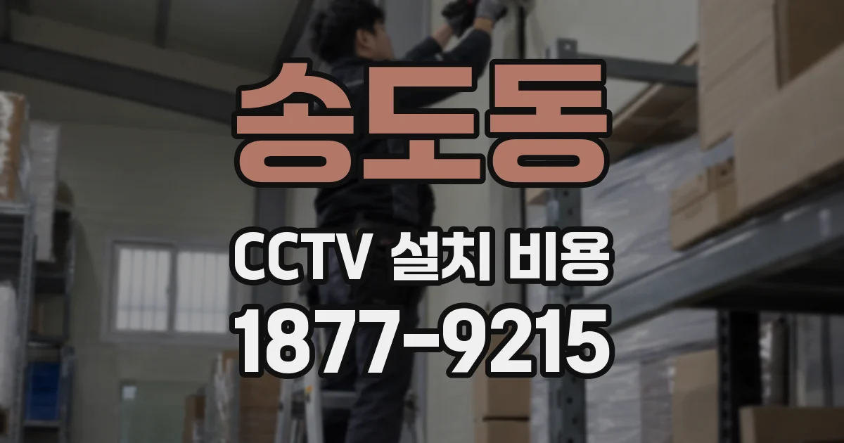 송도동 CCTV 설치 비용