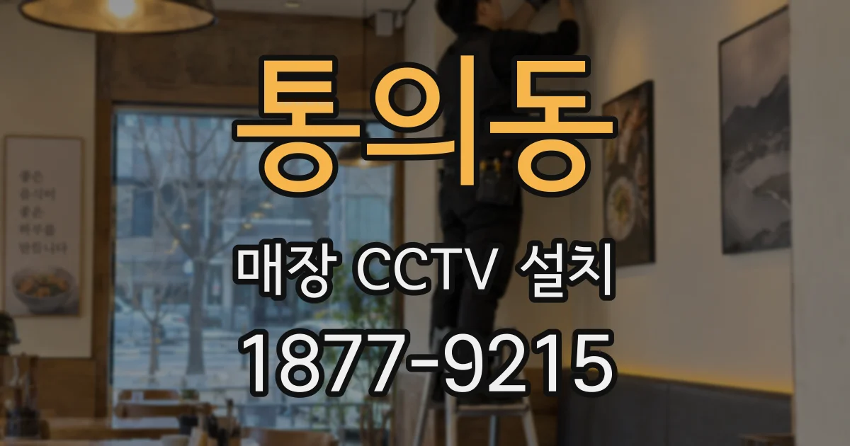 통의동 매장 CCTV 설치