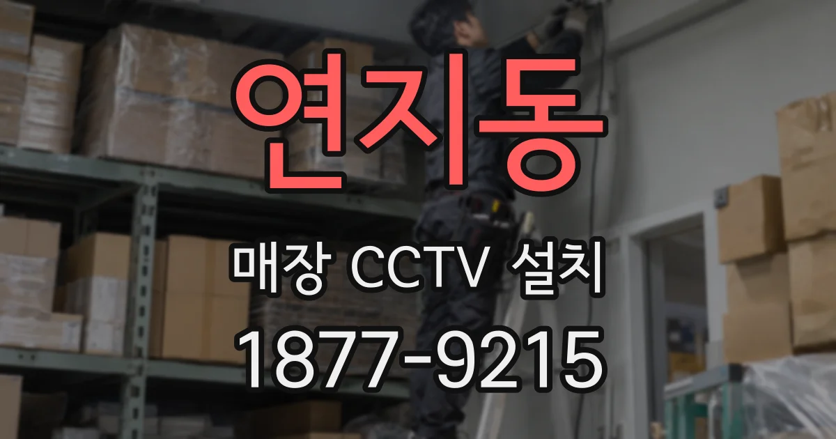 연지동 매장 CCTV 설치