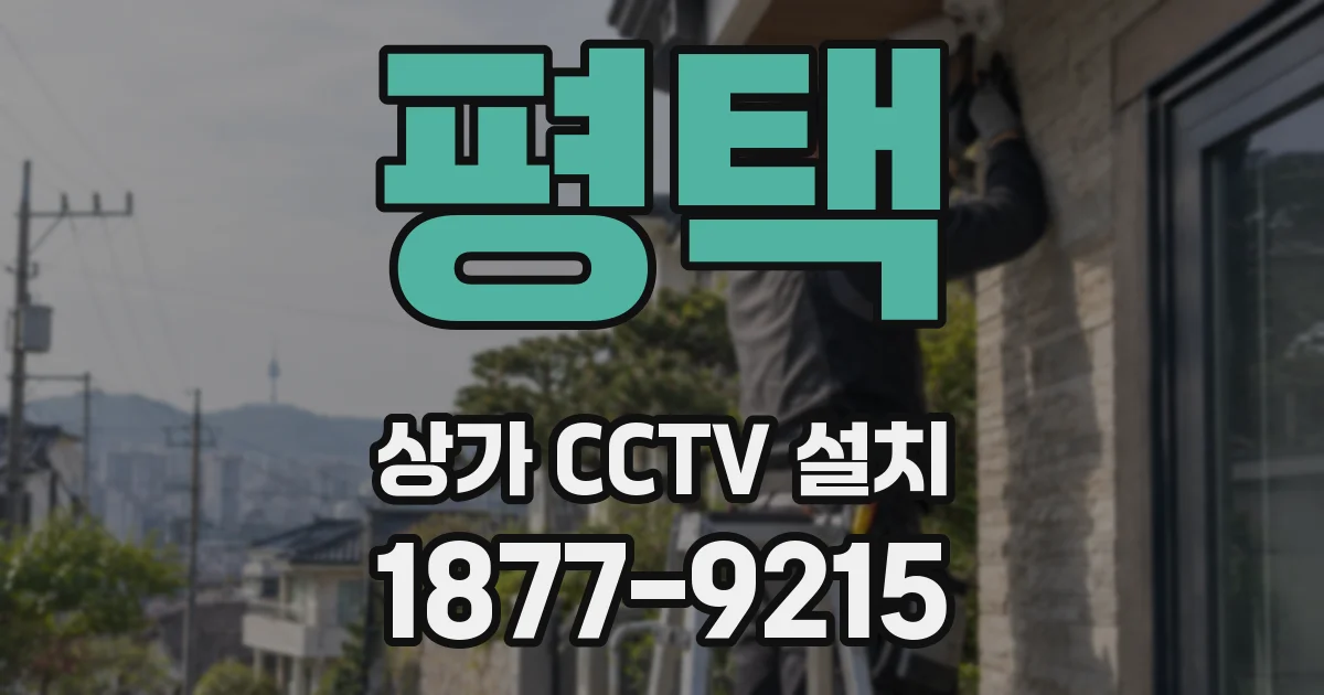 평택 상가 CCTV 설치