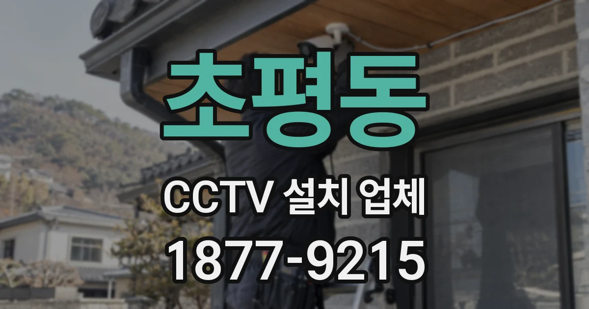 초평동 CCTV 설치 업체