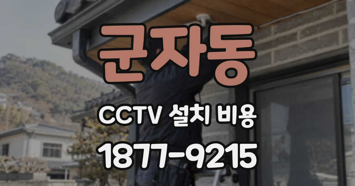 군자동 CCTV 설치 비용
