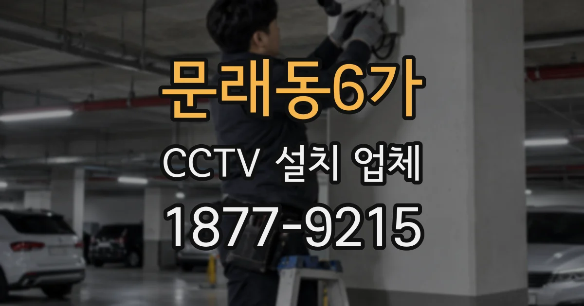 문래동6가 CCTV 설치 업체