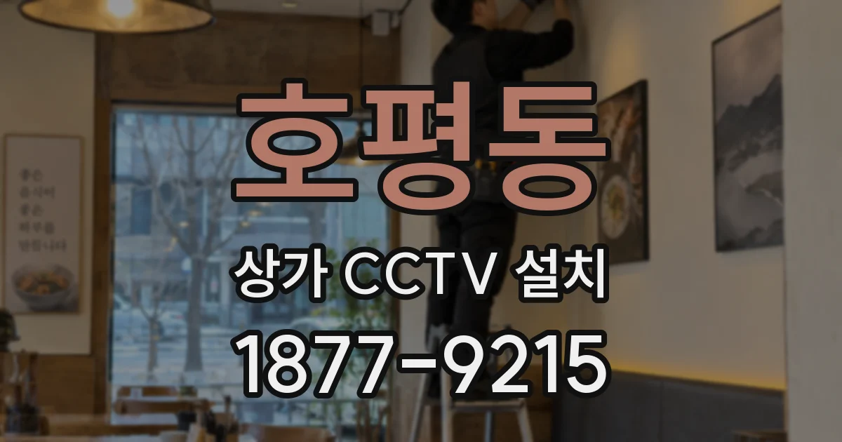 호평동 상가 CCTV 설치