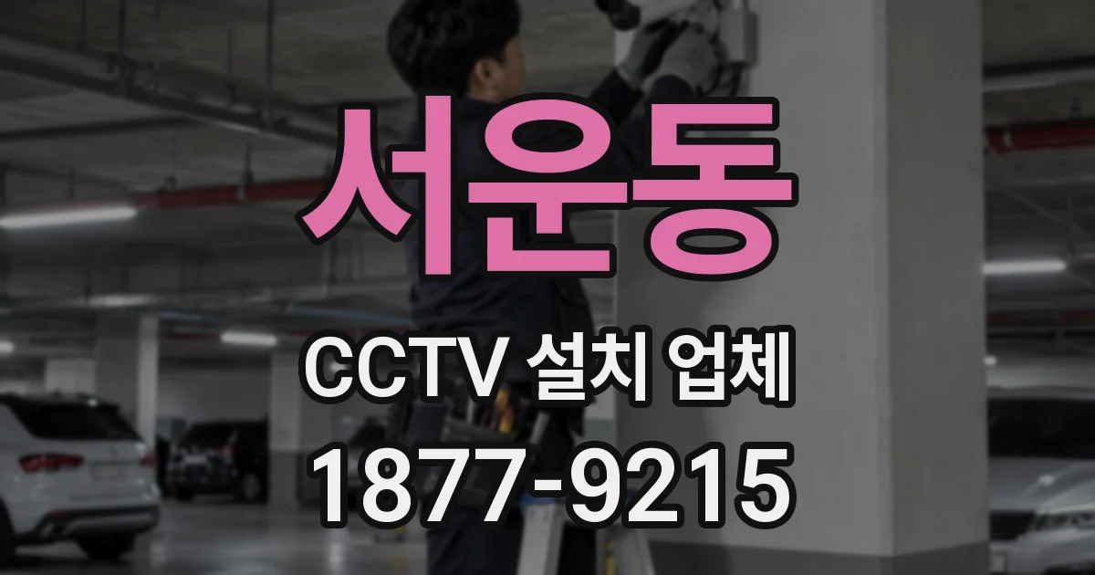 서운동 CCTV 설치 업체