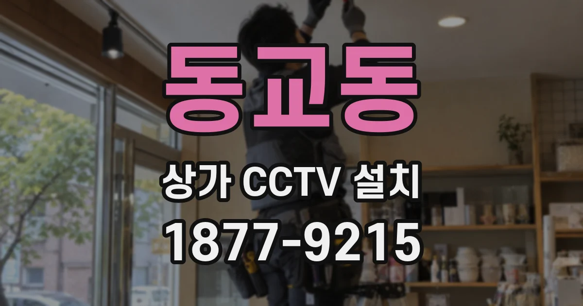 동교동 상가 CCTV 설치