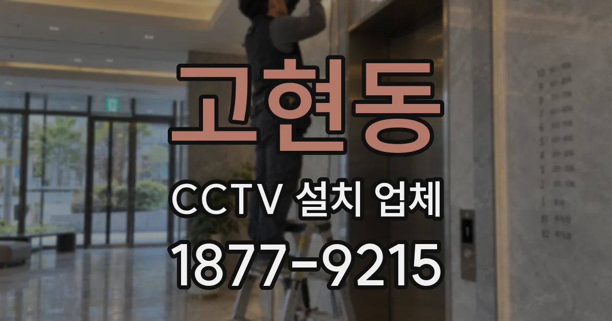 고현동 CCTV 설치 업체