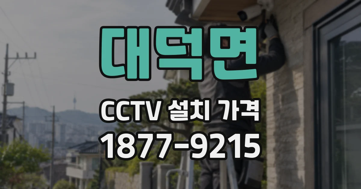 대덕면 CCTV 설치 가격