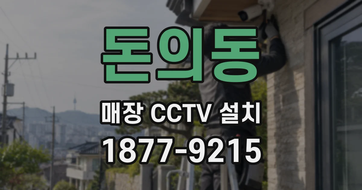 돈의동 매장 CCTV 설치