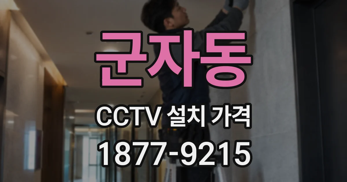 군자동 CCTV 설치 가격